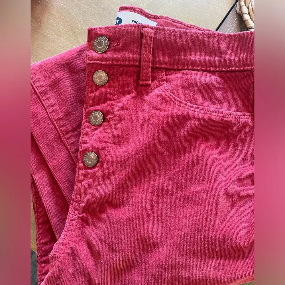 OLD NAVY Dark orange Thin corduroy Jenning jeans 👖 ROCKSTAR size 16